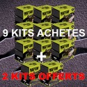 Pack 9 kits de Raptor Liner + 2 kits offerts