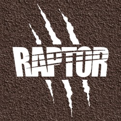 Stickers Pochoir Logo Raptor Griffes en Positif
