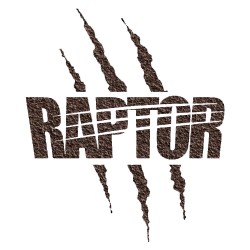 Stickers Pochoir Logo Raptor Griffes en Négatif