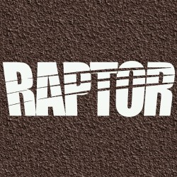 Stickers Pochoir Logo Raptor Original en Positif