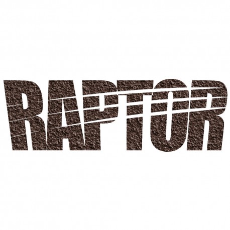Stickers Pochoir Logo Raptor Original en Négatif