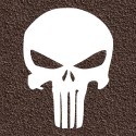 Stickers Pochoir Logo Punisher en Positif