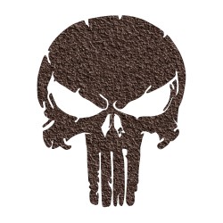 Stickers Pochoir Logo Punisher Warrior en Négatif