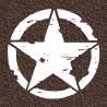Stickers Pochoir Logo Star Warrior en Positif