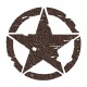 Stickers Pochoir Logo Star Warrior en Négatif